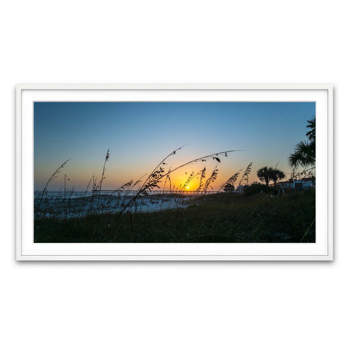 Framed Print 2x1 White