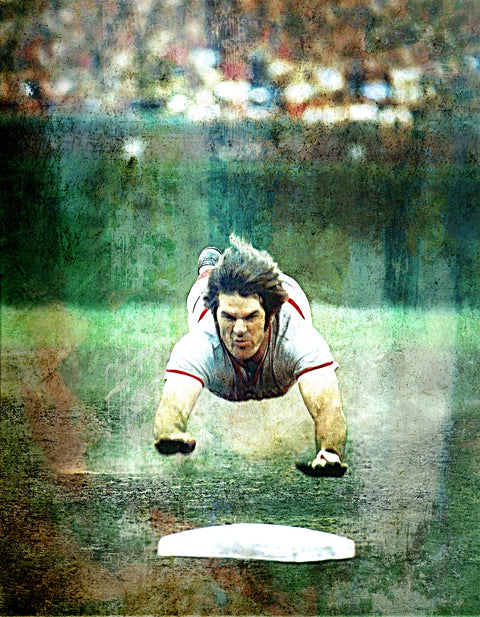 Pete Rose Slide Wall Art