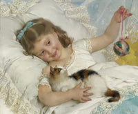 Petite Fille et Chat Wall Art