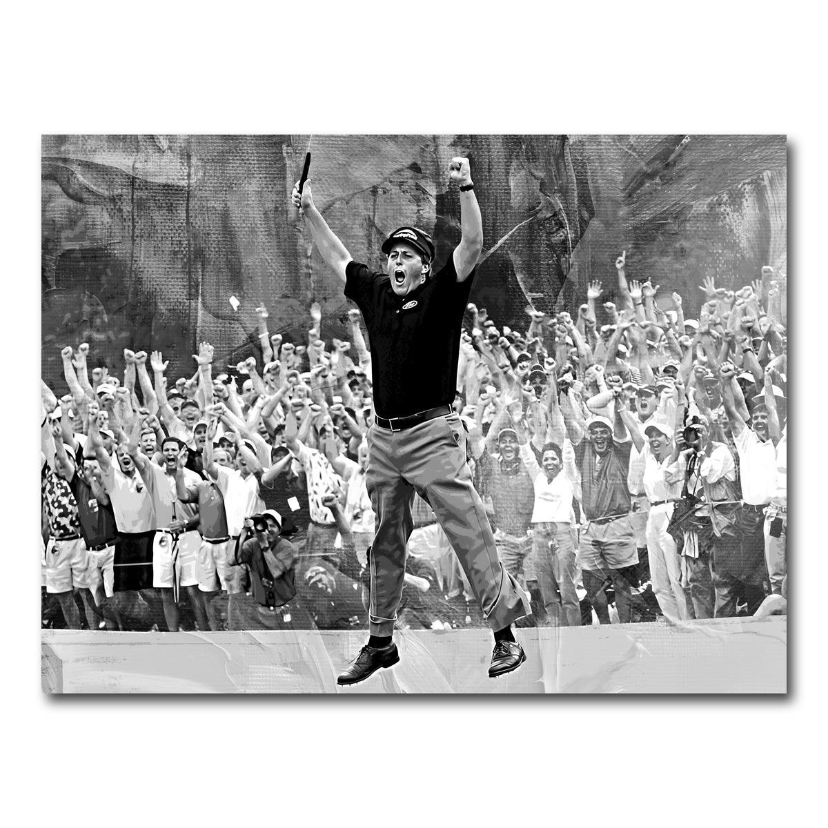 AUTO-MOCKUP WHITE | Phil Mickelson Grayscale | 1 Piece | Gallery Wrap Canvas | group=4x3