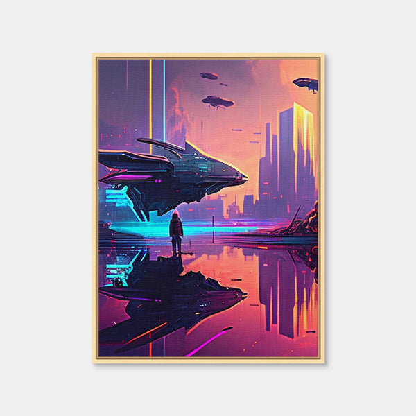 Pick Up at Dawn Wall Art — Framed Canvas Format preview