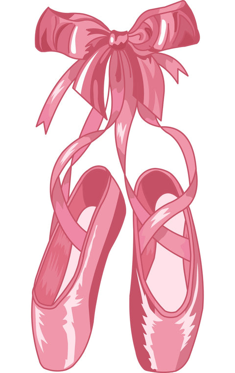 Pink Ballet Shoes Wall Art