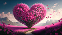 Pink Heart Wall Art