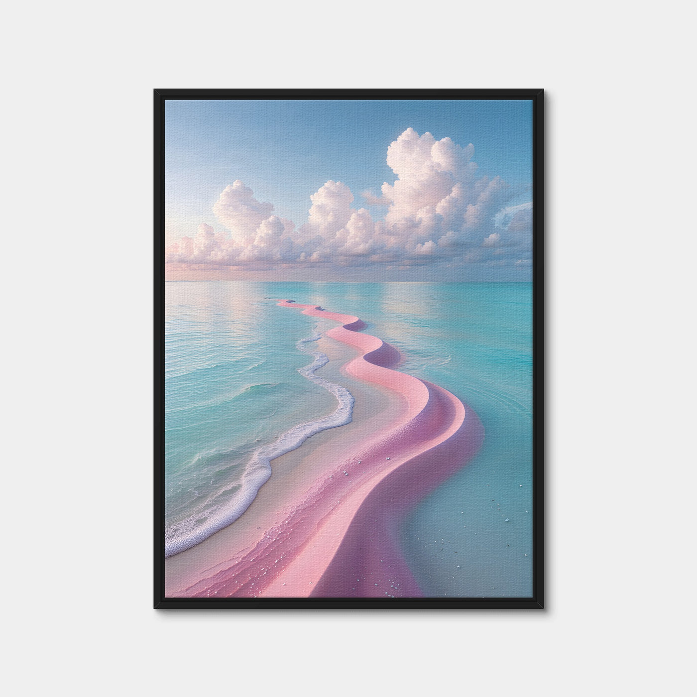 AUTO-MOCKUP WHITE | Pink Serenity Dreamscape | 1 Piece | Black Framed Canvas | group=3x4