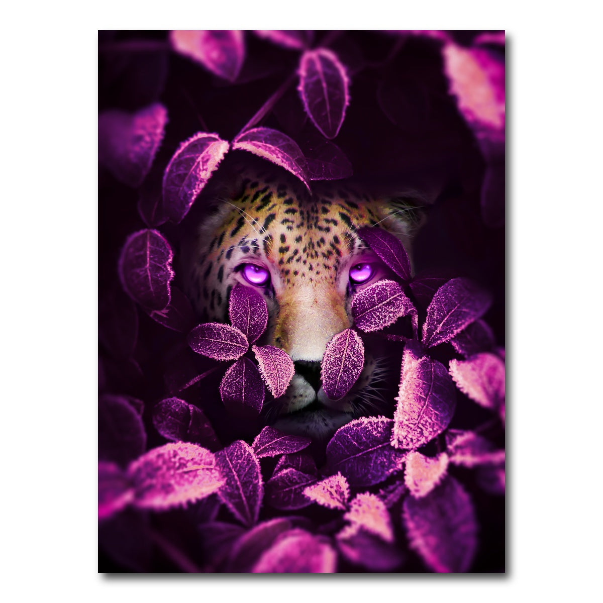 AUTO-MOCKUP WHITE | Pink eyes Jaguar | 1 Piece | Gallery Wrap Canvas | group=3x4