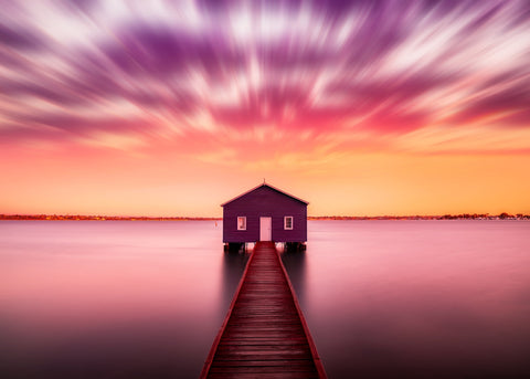 Pink lake house Wall Art