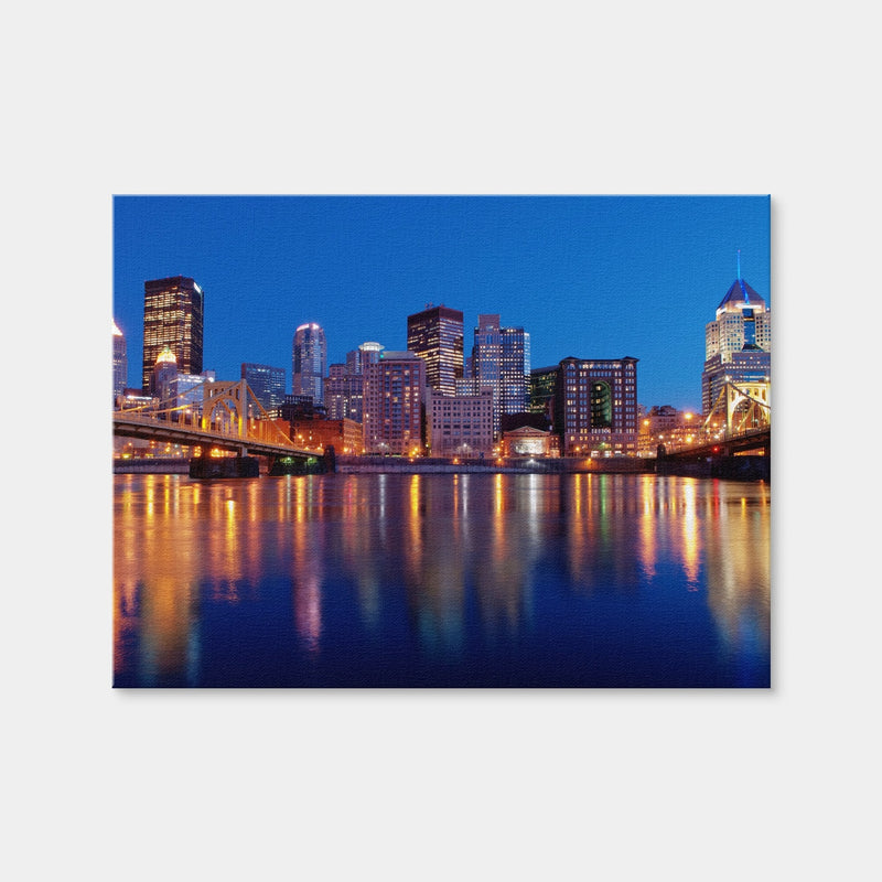 AUTO-MOCKUP WHITE | Pittsburgh At Night | 1 Piece | Gallery Wrap | group=4x3