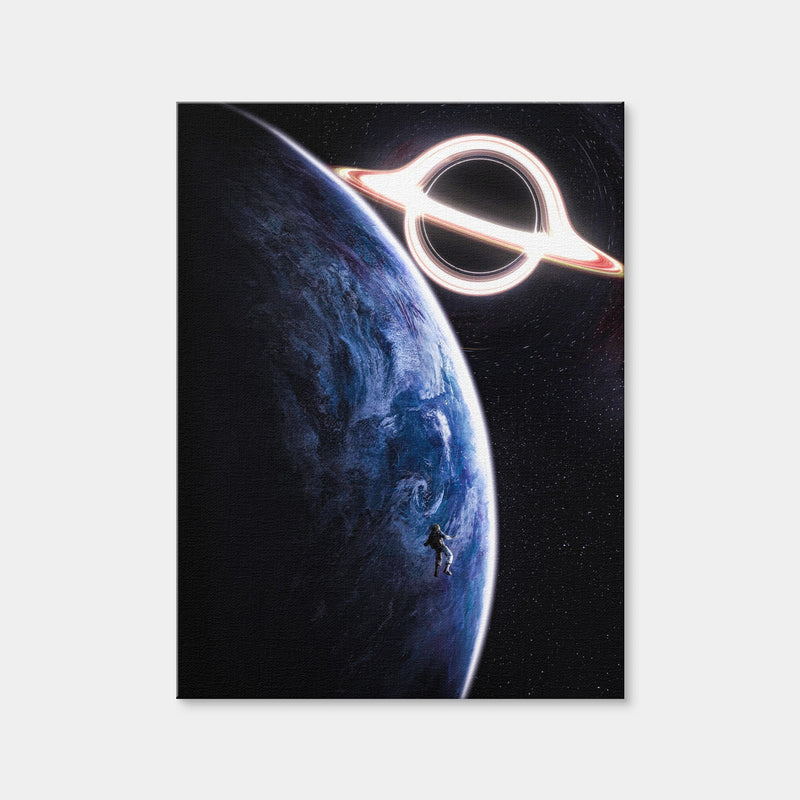 AUTO-MOCKUP WHITE | Planet and Black Hole | 1 Piece | Gallery Wrap | group=3x4