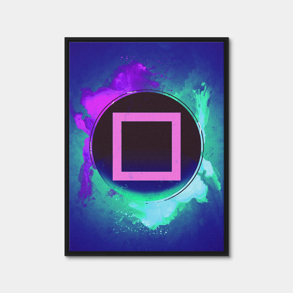 Playstation Square Wall Art — Framed Canvas Format preview
