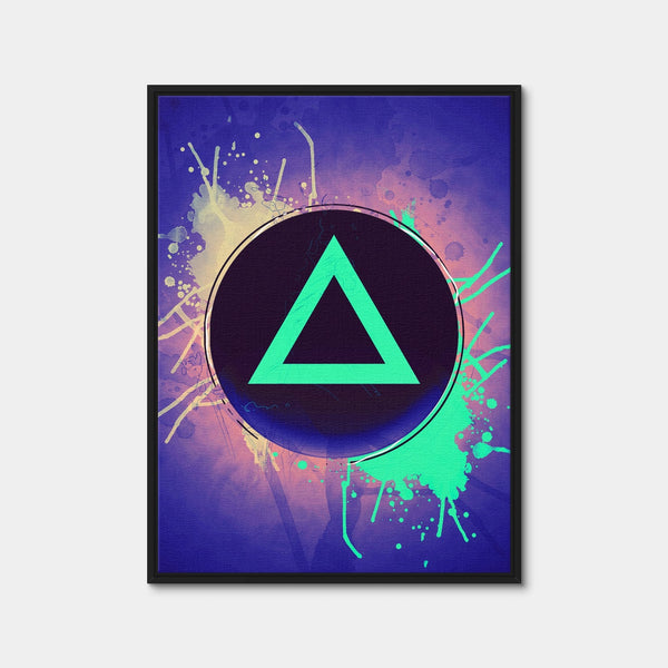 Playstation Triangle Wall Art — Framed Canvas Format preview
