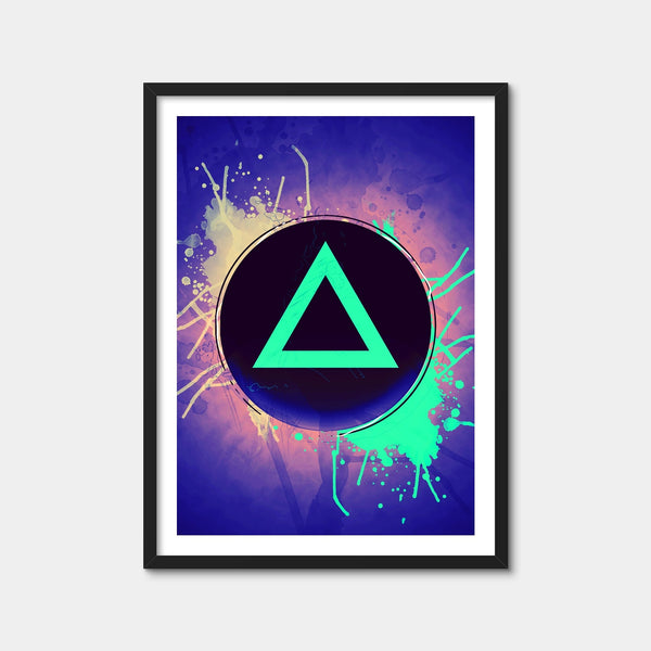 Playstation Triangle Wall Art — Framed Print Format preview