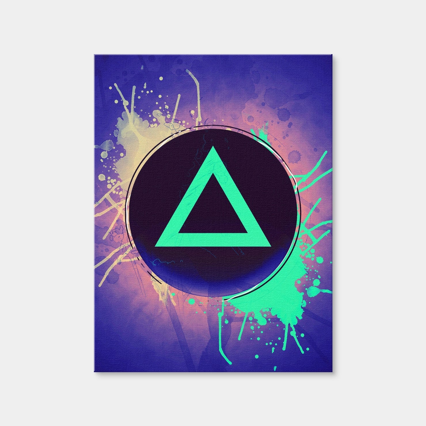 AUTO-MOCKUP WHITE | Playstation Triangle | 1 Piece | Gallery Wrap | group=3x4
