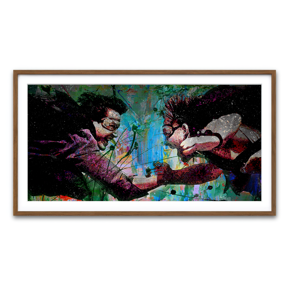 Framed Print 2x1 Walnut