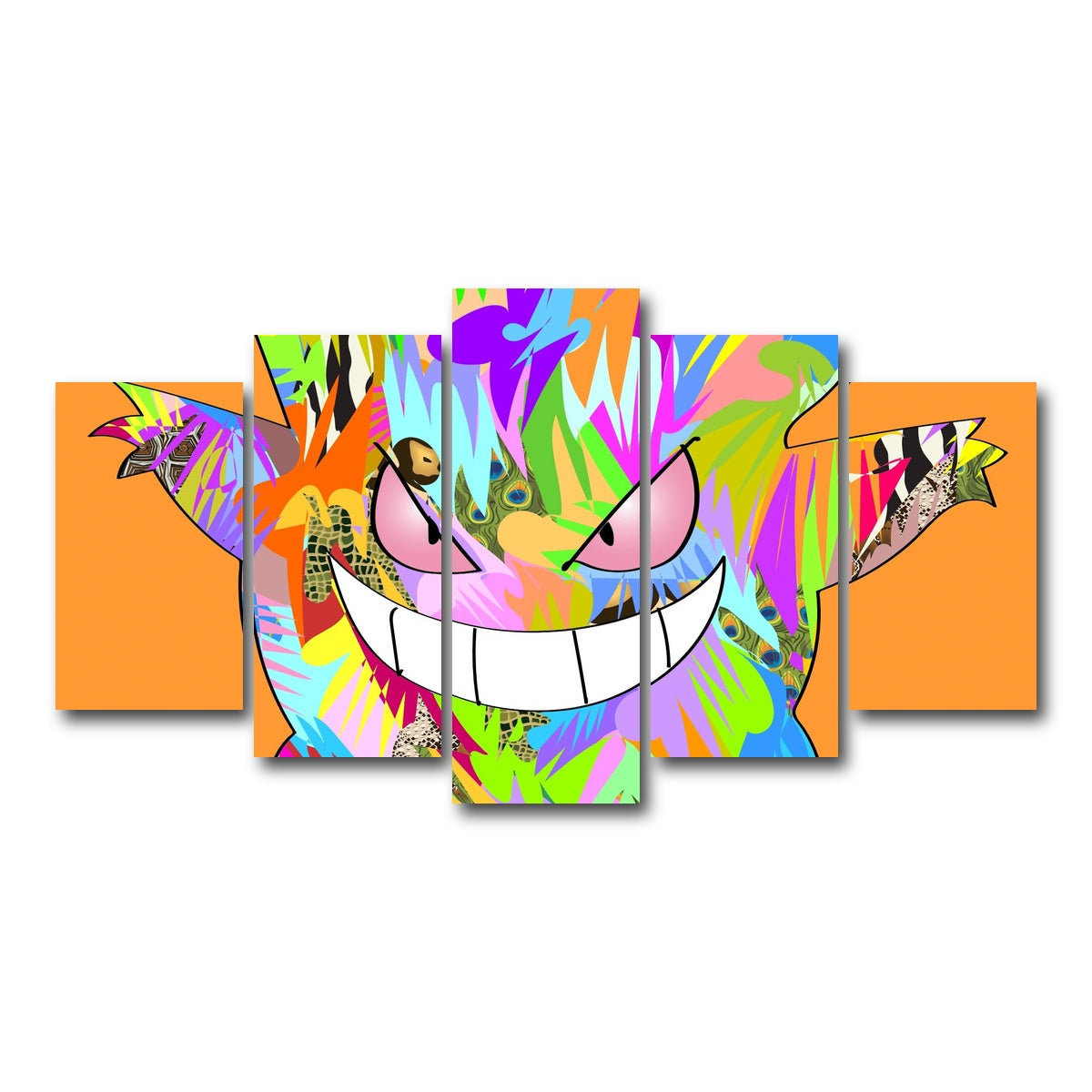 AUTO-MOCKUP WHITE | Pokemon Dark | 5 Piece | Gallery Wrap Canvas | group=5_normal