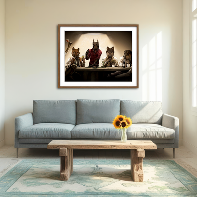 AUTO-MOCKUP ROOM | Poker Dogs Wall Art