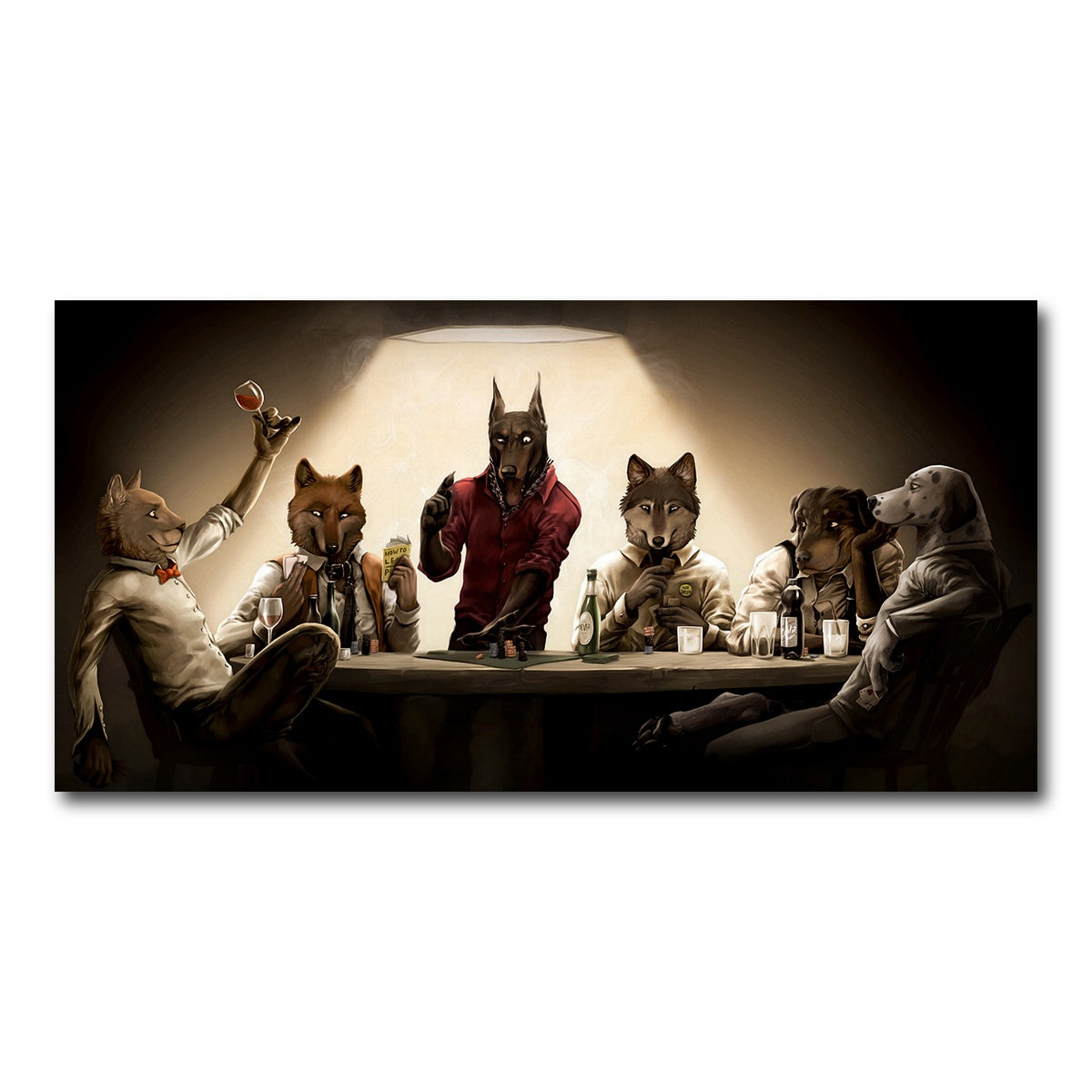 AUTO-MOCKUP WHITE | Poker Dogs | 1 Piece | Gallery Wrap Canvas | group=2x1