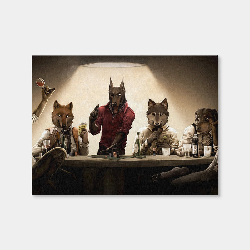 AUTO-MOCKUP WHITE | Poker Dogs | 1 Piece | Gallery Wrap | group=4x3