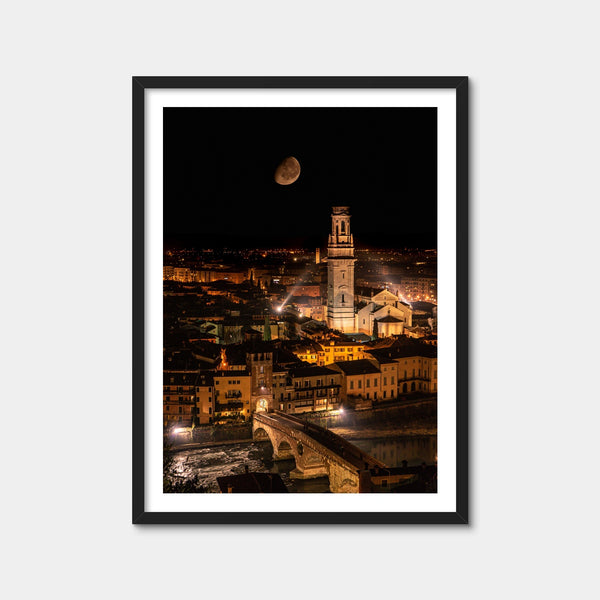 Ponte Pietra by Night Wall Art — Framed Print Format preview