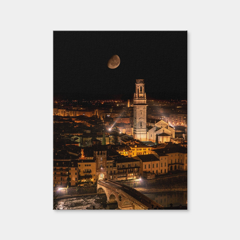 AUTO-MOCKUP WHITE | Ponte Pietra by Night | 1 Piece | Gallery Wrap Canvas | group=3x4
