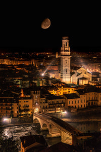 Ponte Pietra by night Wall Art