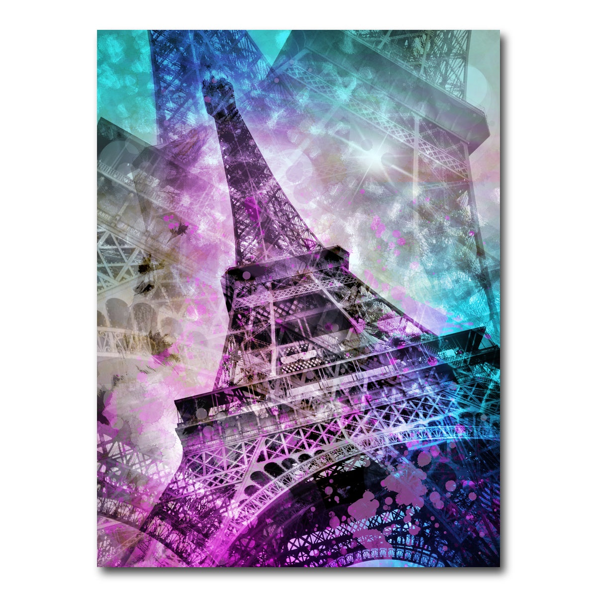 Pop Art Eiffel Tower Wall Art