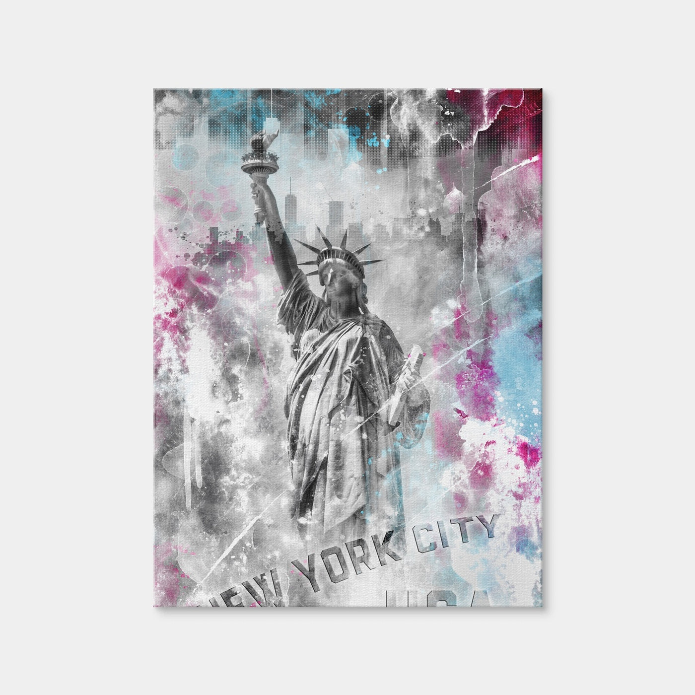 AUTO-MOCKUP WHITE | Pop Art Statue of Liberty | 1 Piece | Gallery Wrap | group=3x4