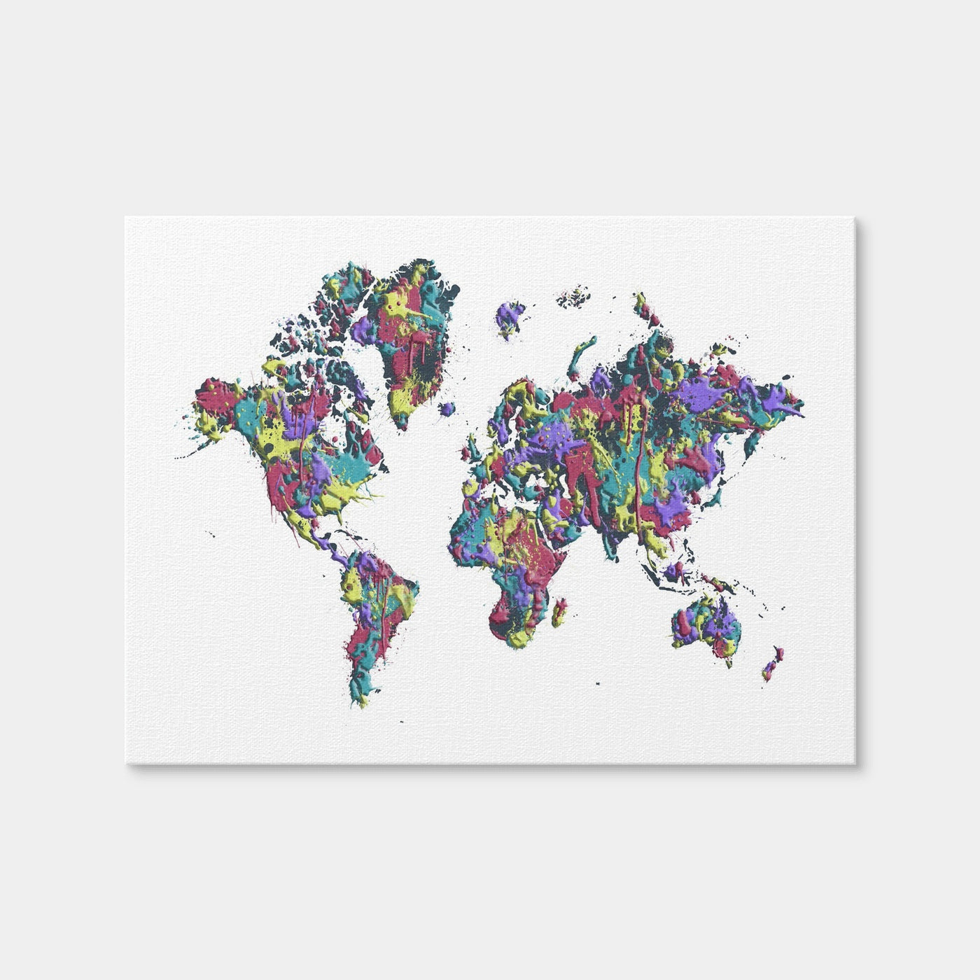 AUTO-MOCKUP WHITE | Pop Art World Map - White | 1 Piece | Gallery Wrap Canvas | group=4x3