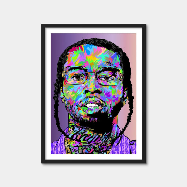 Pop Smoke Abstract Wall Art — Framed Print Format preview