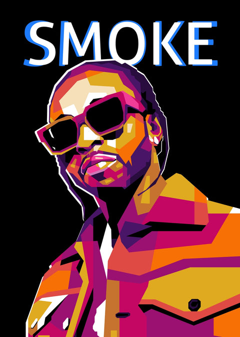 Pop Smoke WPAP Wall Art