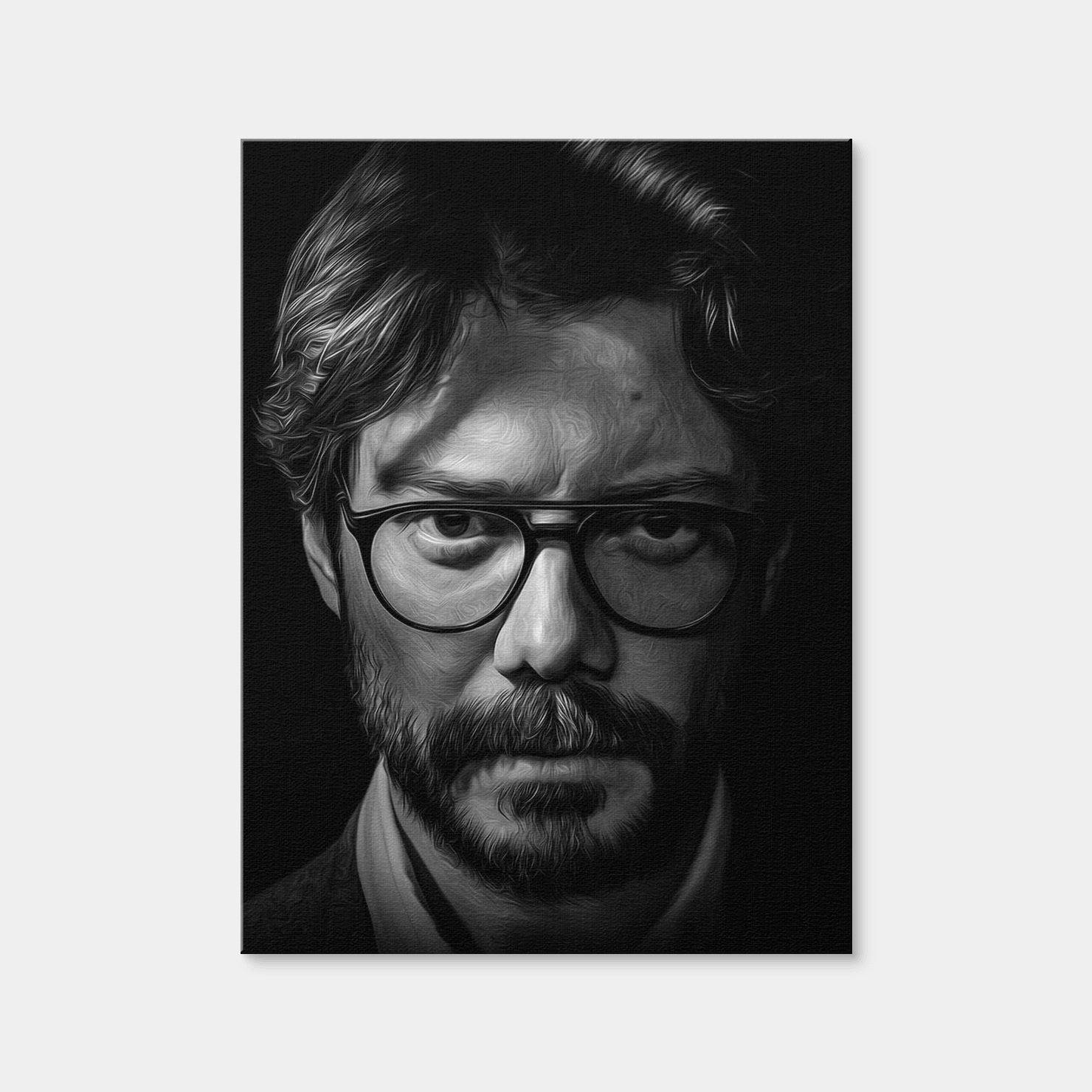 AUTO-MOCKUP WHITE | Portrait Casa Del Papel | 1 Piece | Gallery Wrap Canvas | group=3x4