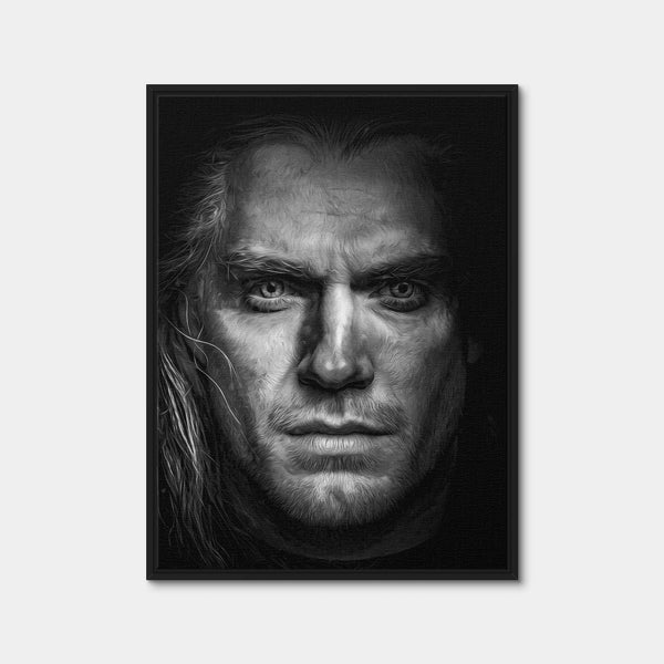 Portrait The Witcher Wall Art — Framed Canvas Format preview