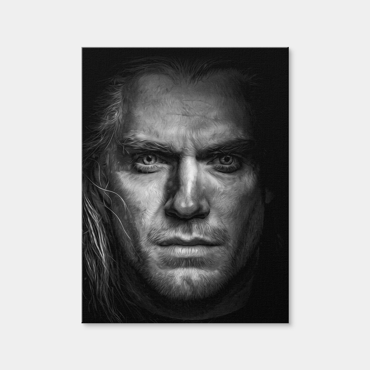 AUTO-MOCKUP WHITE | Portrait The Witcher | 1 Piece | Gallery Wrap Canvas | group=3x4