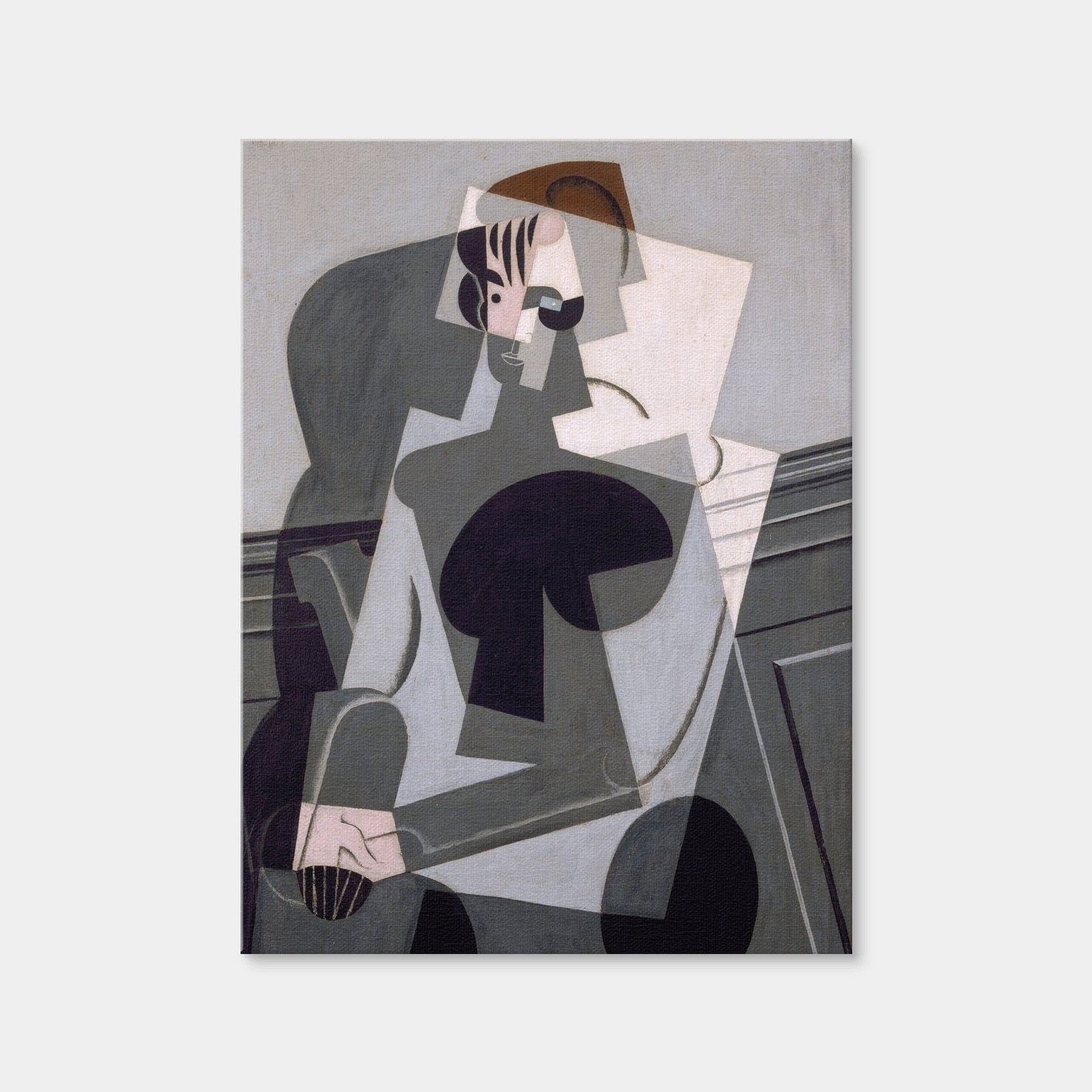 AUTO-MOCKUP WHITE | Portrait de Madame Josette Gris | 1 Piece | Gallery Wrap | group=3x4