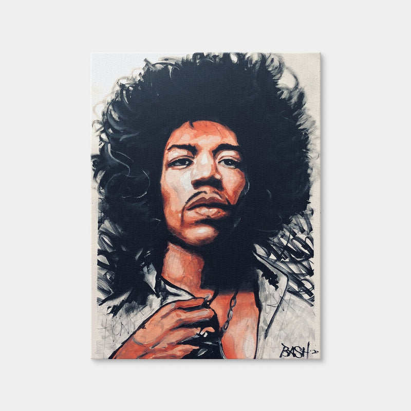 AUTO-MOCKUP WHITE | Portrait of Jimi Hendrix | 1 Piece | Gallery Wrap Canvas | group=3x4