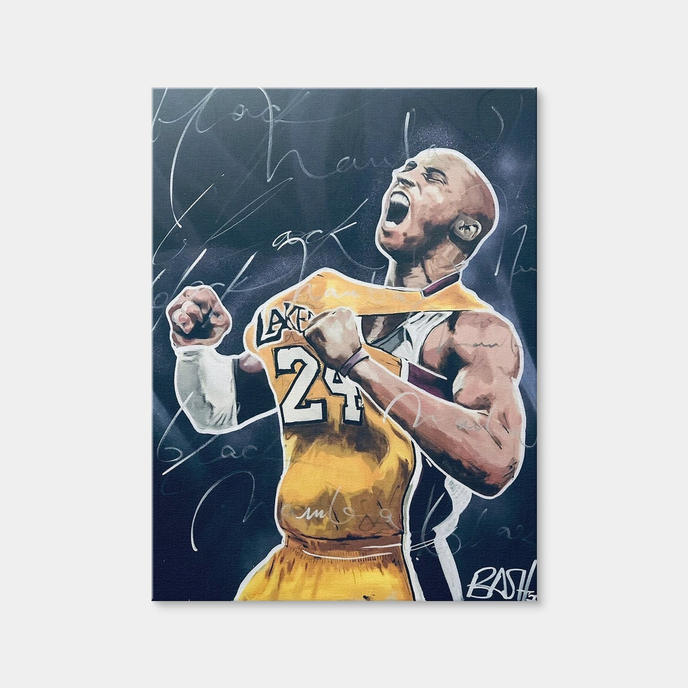 AUTO-MOCKUP WHITE | Portrait of Kobe | 1 Piece | Gallery Wrap Canvas | group=3x4