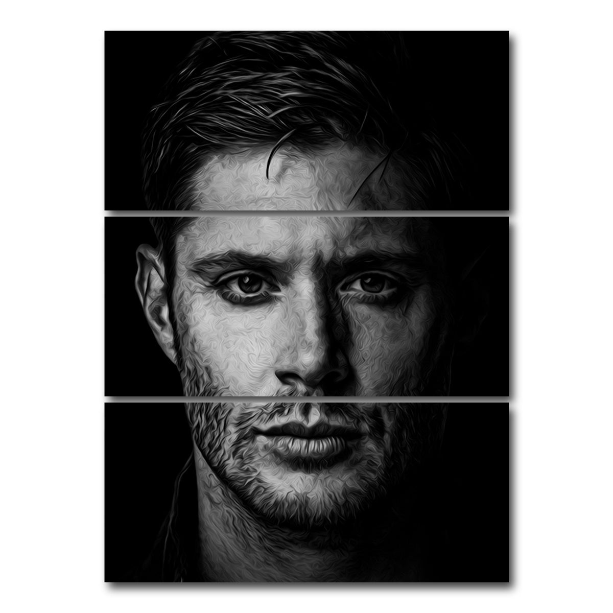 AUTO-MOCKUP WHITE | Portrait supernatural | 3 Piece | Gallery Wrap Canvas | group=8x18_stacked