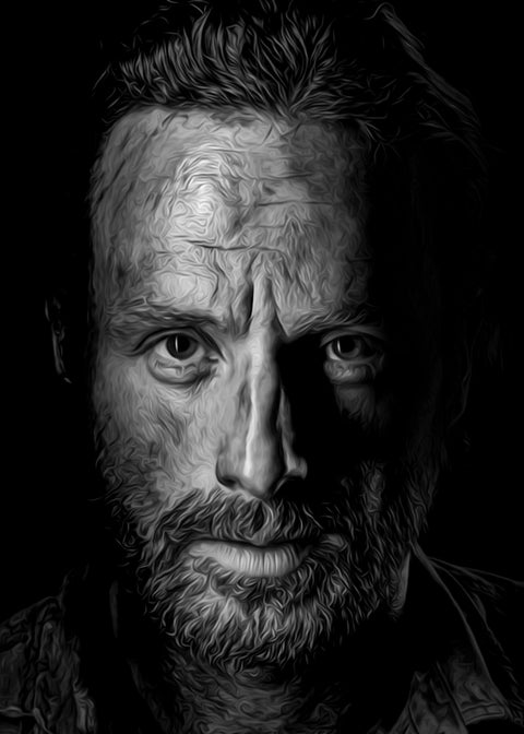 Portrait the walking dead Wall Art