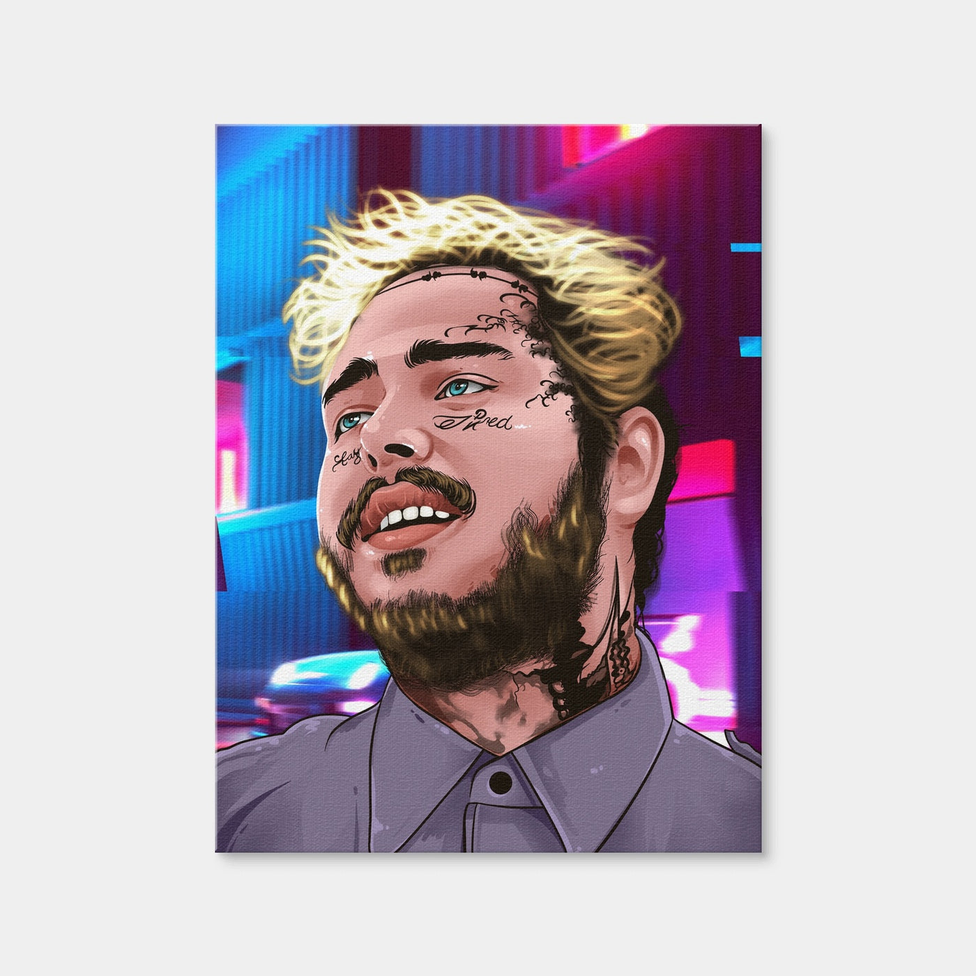 AUTO-MOCKUP WHITE | Post Malone Retro | 1 Piece | Gallery Wrap | group=3x4