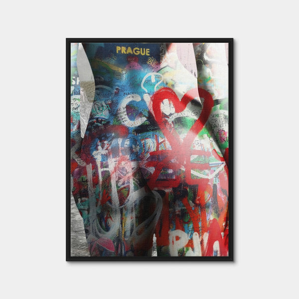 Prague Heart Wall Art — Framed Canvas Format preview