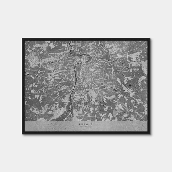 Prague Map 2 Wall Art — Framed Canvas Format preview