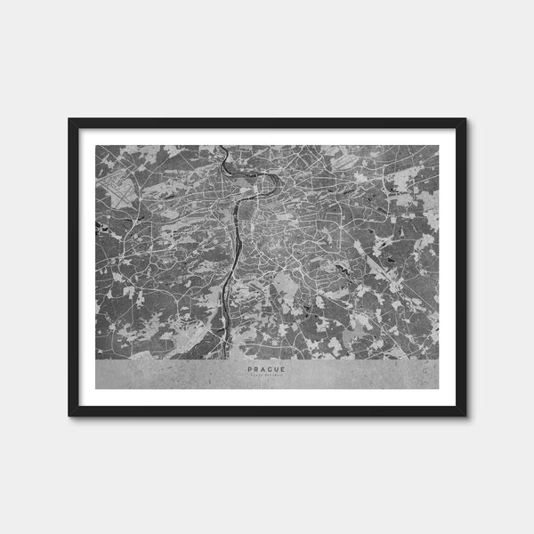 Prague Map 2 Wall Art — Framed Print Format preview