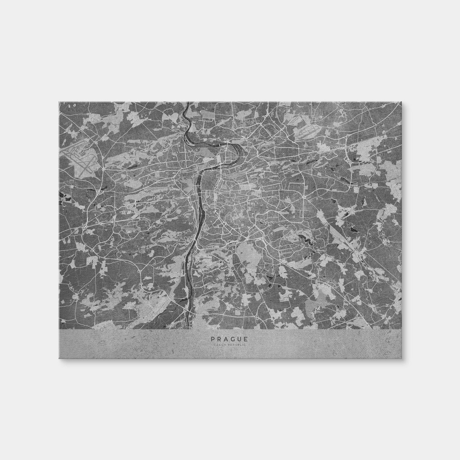AUTO-MOCKUP WHITE | Prague Map 2 | 1 Piece | Gallery Wrap | group=4x3
