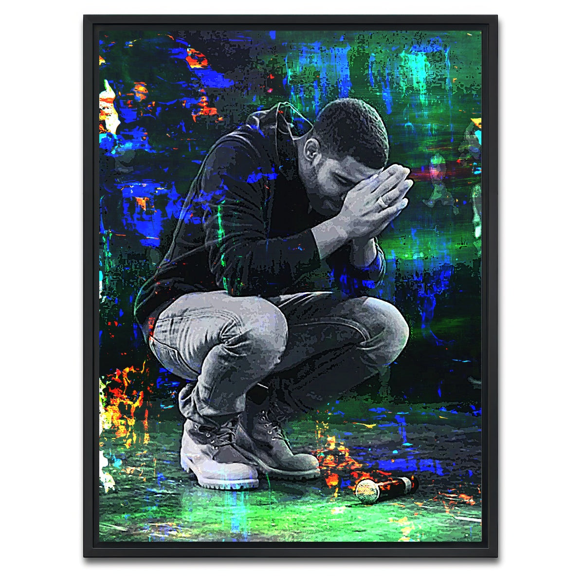 AUTO-MOCKUP WHITE | Praying Drake | 1 Piece | Black Framed Canvas | group=3x4