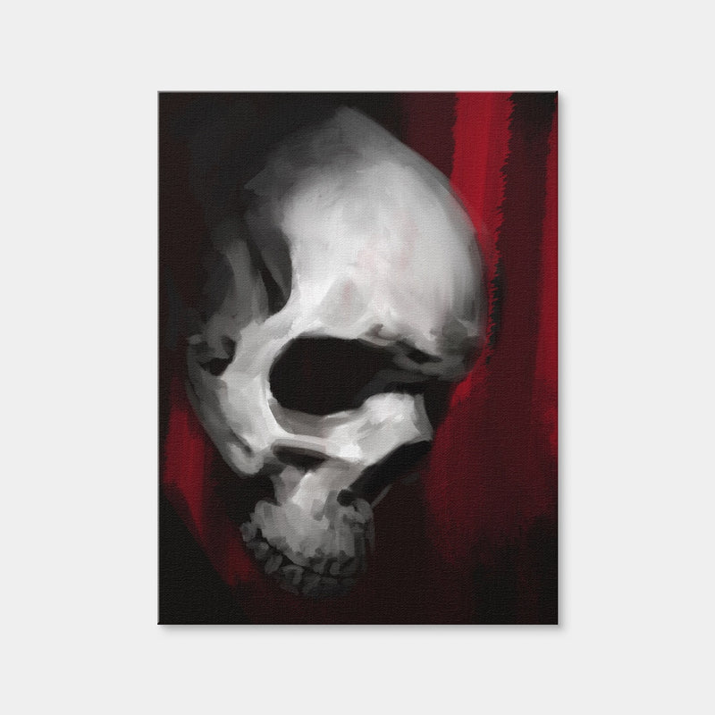 AUTO-MOCKUP WHITE | Profile of Red Skull | 1 Piece | Gallery Wrap Canvas | group=3x4