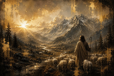 Psalm 23 Mountain Landscape Wall Art