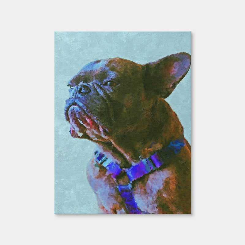 AUTO-MOCKUP WHITE | Pug 2 Painting | 1 Piece | Gallery Wrap Canvas | group=3x4