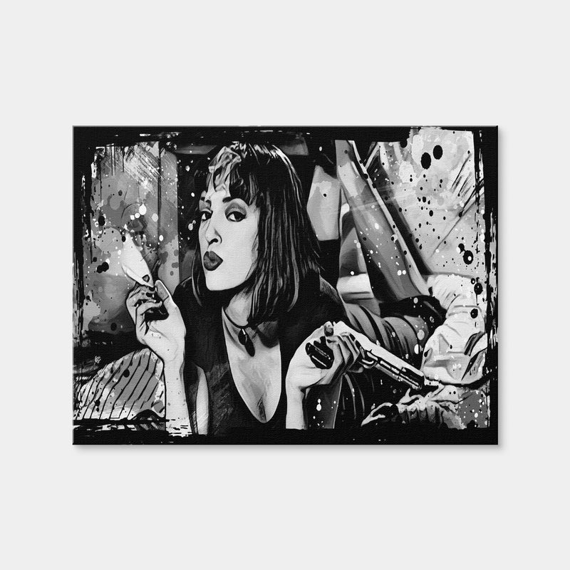 AUTO-MOCKUP WHITE | Pulp Fiction Grayscale | 1 Piece | Gallery Wrap | group=4x3