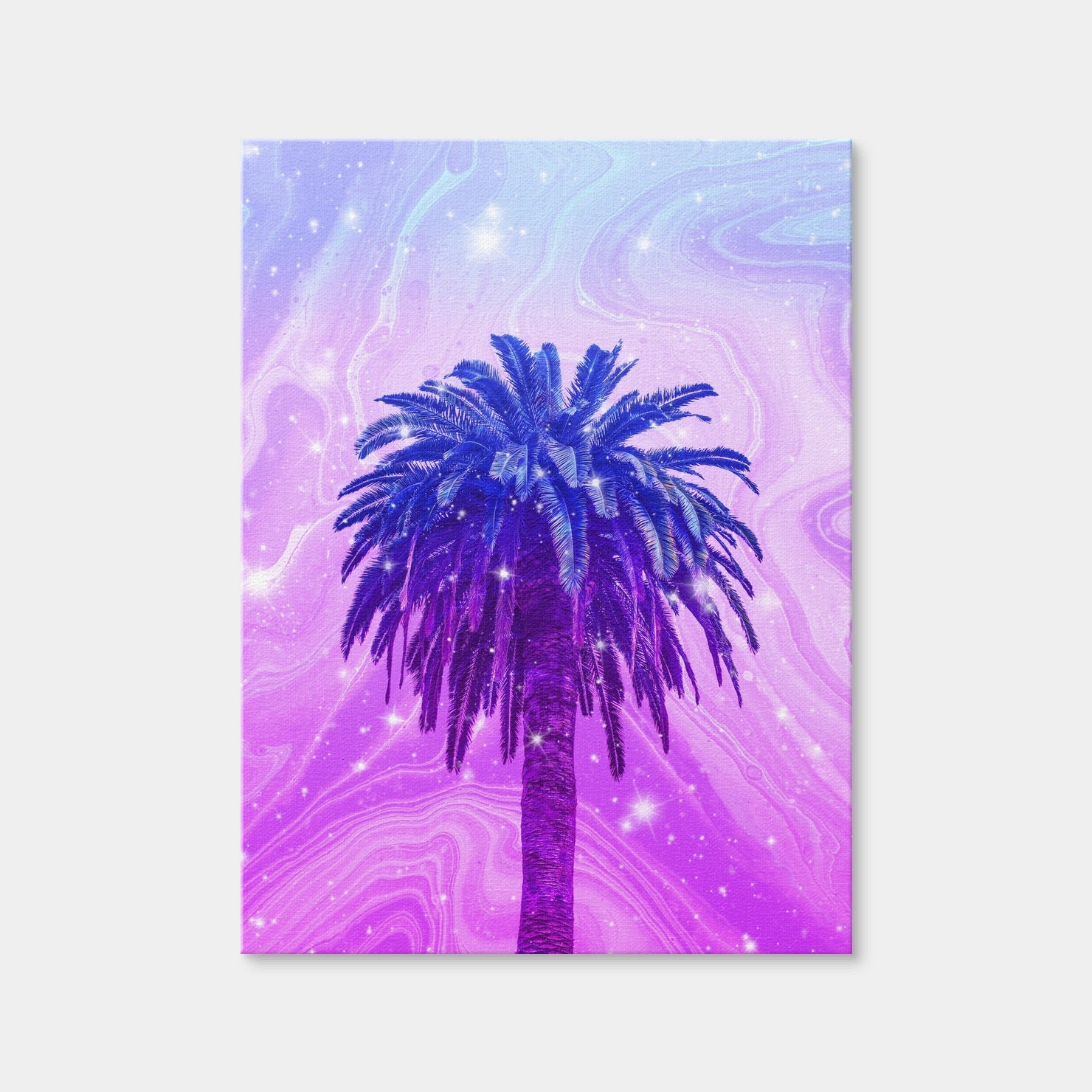 AUTO-MOCKUP WHITE | Purple Palm Tree | 1 Piece | Gallery Wrap Canvas | group=3x4
