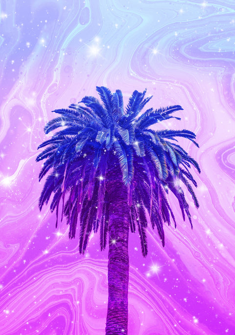 Purple Palm tree Wall Art