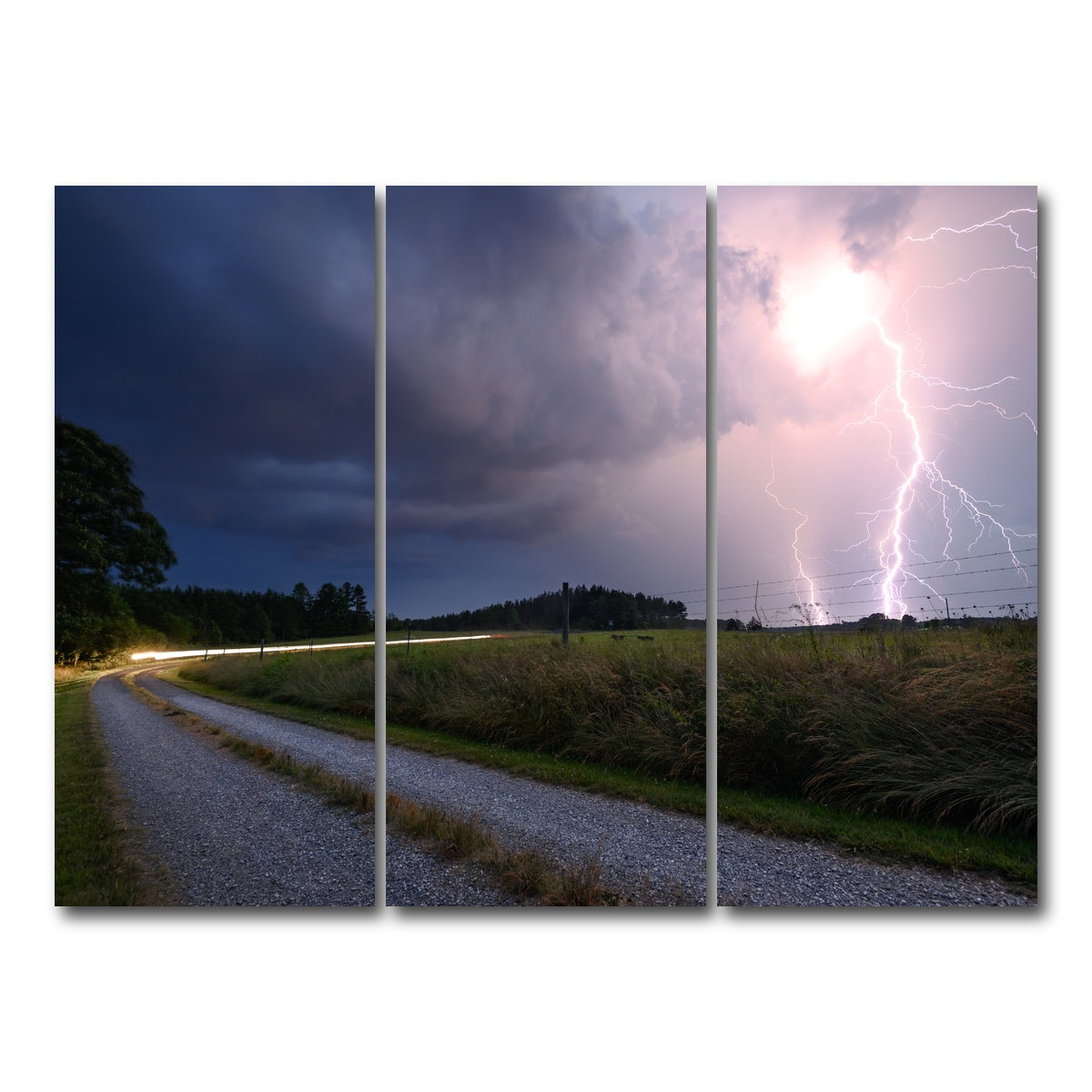 AUTO-MOCKUP WHITE | Purple Strike | 3 Piece | Gallery Wrap Canvas | group=8x18